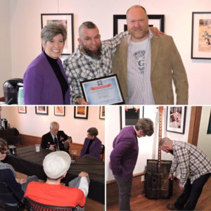 Eric Howard with US Senator Joni Ernst and NCAG Art Director