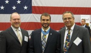 Medal of Honor recipient Sal Giunta (center) with Troy Muller (left) and Scott Smith (right)