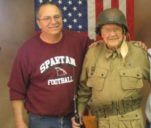 Executive Director Dr. Scott P. Smith with WW2 veteran Ed Mauser