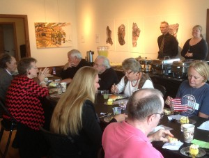 Guests enjoy the tasty dinner.