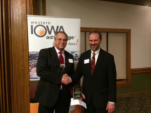 Dr. Smith (left) with Warren Varley, President of Midwest Partnership