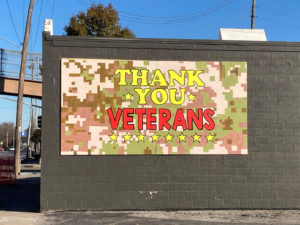 Mural painted by veterans from VA's RRTP program